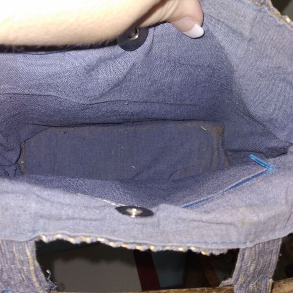 Elora Paris Handbag wooden handles and bottom - Picture 4 of 5